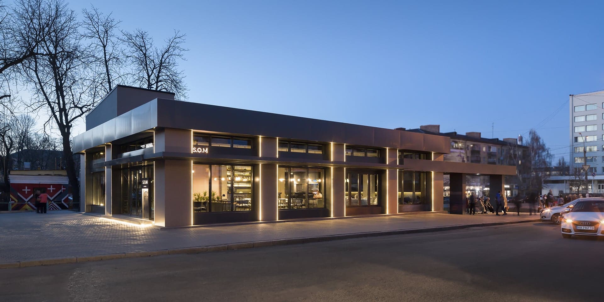 S.O.M project: Architectural project for the restaurant in Zhytomyr